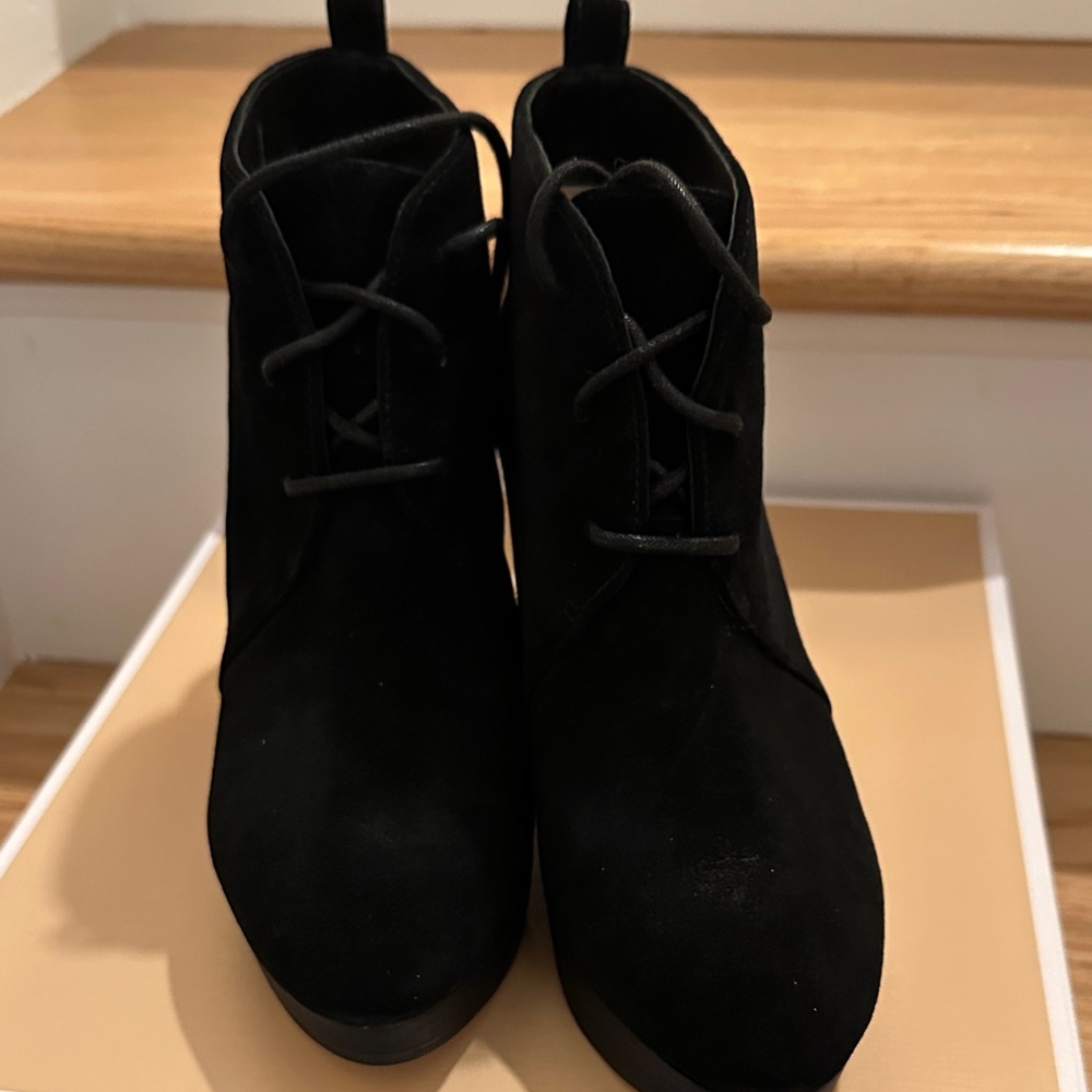 MICHAEL Michael Kors Suede Black Ankle Boots. New in box.